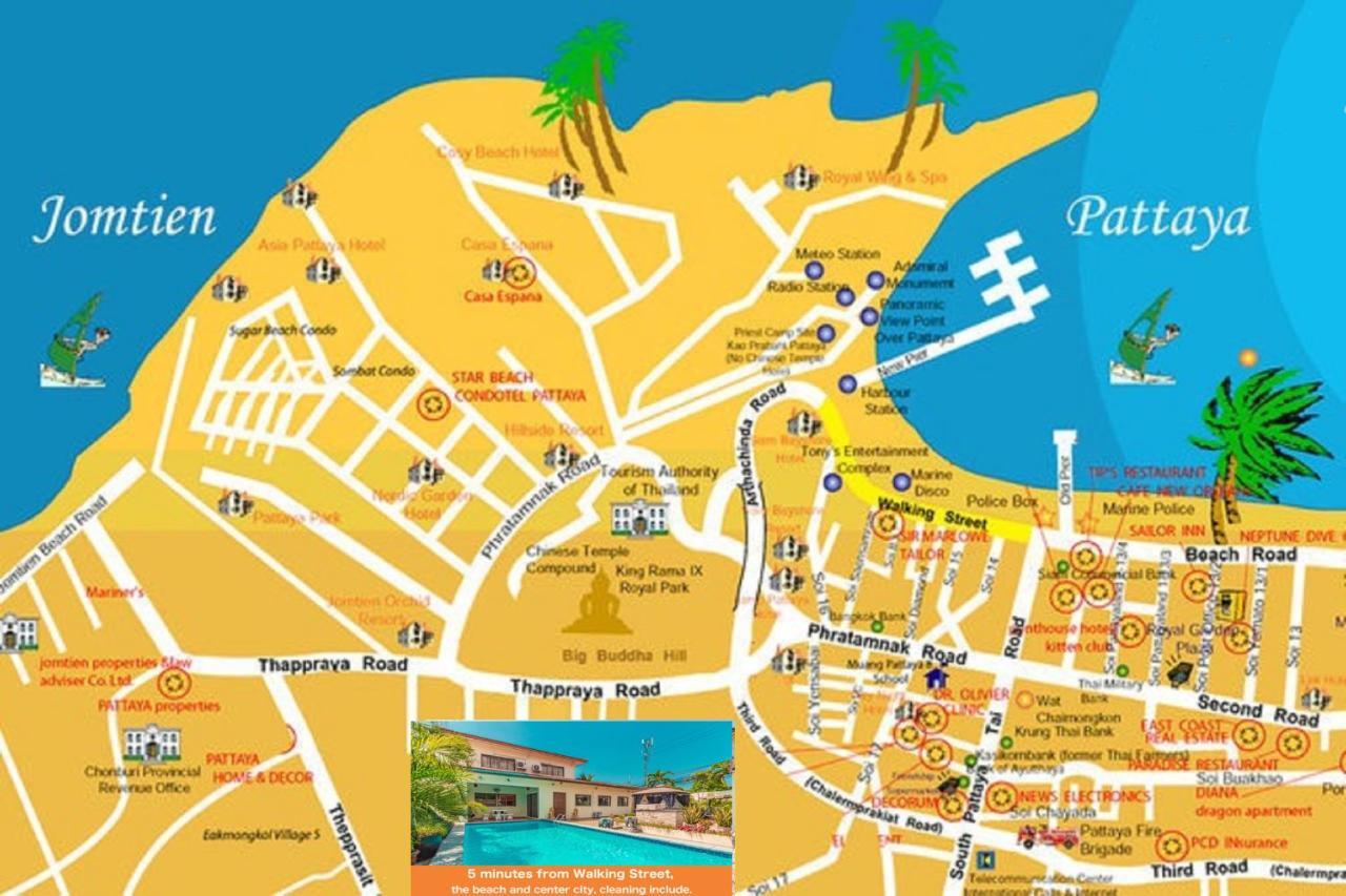 Viewbor Villa - Pattaya Holiday House Walking Street 4 Bedrooms Exterior foto